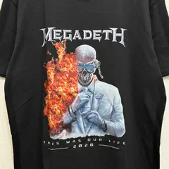 新品 メガデス MEGADETH バンドTシャツ ミュージックTシャツ アーティストTシャツ Lサイズ XLサイズ バンティー バンT バンド ロック メタル アルバム メンズ 半袖 夏物 夏服 両面プリント グラフィック アメカジ アメリカン USAのサムネイル