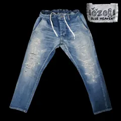 AOZORA BORO加工 赤耳デニム ジョッパーズ サルエル パンツ ダメージ&リペア加工 襤褸 ボロ ぼろ ジーンズのサムネイル