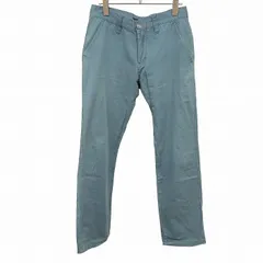 【中古】[印象B] JILL BLAZE ジルブレイズ チノパンツ レディース(メンズ？) M グリーン ブルーグリーン系 青緑系 綿100% コットン100% 無地 古着 シンチバック ストレート ジップフライのサムネイル