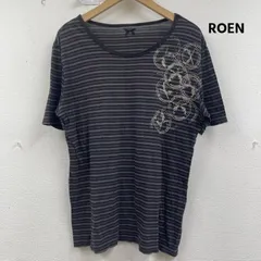ロエン 日本製 メッセージ デザイン ボーダー柄 Tシャツ 08mrt-14 メンズ 3 ISItems【USED】【古着】【中古】50160394のサムネイル