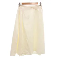 ジルサンダー JIL SANDER ミディスカート 白 ホワイト 織り柄 アシンメトリーデザイン /ML ■GY74のサムネイル