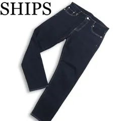 SHIPS シップス 通年★ ストレッチ スリム スキニー インディゴ デニム パンツ ジーンズ Sz.L メンズのサムネイル
