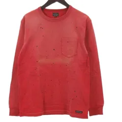 ショット SCHOTT Tシャツ 長袖 ダメージ加工 レッド Mのサムネイル