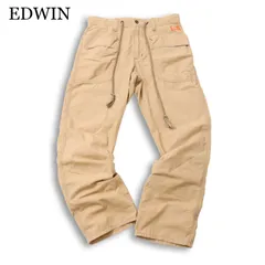 EDWIN エドウィン 春夏 713RS 麻混 リネン★ イージー ワーク パンツ Sz.M メンズ