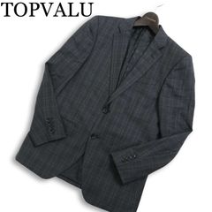 TOPVALU✨シアサッカー ジャケット 凹凸 ギンガムチェック 洗える 茶 L 