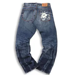 NESTA BRAND ネスタブランド 通年★ USED加工 ロゴ プリント デニム パンツ ジーンズ Sz.32 メンズ レゲェのサムネイル
