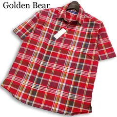【新品 未使用】 Golden Bear ゴールデンベア 春夏★ 半袖 チェック柄 シャツ Sz.L メンズのサムネイル