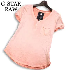 G-STAR RAW ジースター ロウ 【NOLA GRANDAD T WMN S/S】 半袖 ウォッシュ加工 ヘンリーネック Tシャツ Sz.S レディースのサムネイル