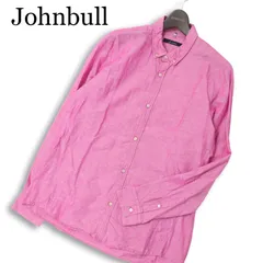 Johnbull ジョンブル 春夏★ 13328 麻 リネン混 長袖 ボタンダウン シャツ 日本製 Sz.L メンズのサムネイル