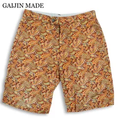 GAIJIN MADE ガイジンメイド ハリラン 春夏★ ペイズリー 総柄 ハーフ ショート パンツ Sz.S メンズのサムネイル