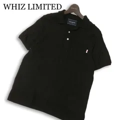 WHIZ LIMITED ウィズリミテッド 春夏★ ヘンプ シルク混 半袖 ニット ポロシャツ 日本製 Sz.L メンズ 黒のサムネイル