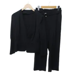 グリーンレーベルリラクシング ユナイテッドアローズ green label relaxing 美品 サラフール スーツ セットアップ ジャケット パンツ ベルト 40 黒 ブラック 3522-126-1390 0517