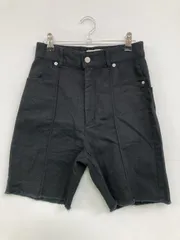 AZUL by MOUSSY アズールバイマウジー デニムパンツ M ブラック ショート・ひざ上丈 無地 スキニー・タイト ストレート リジッド・ワンウォッシュ レギュラー レディース