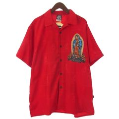 DOGTOWN 黒龍 ドッグタウン総柄 半袖 オープンカラーシャツ マリア XL