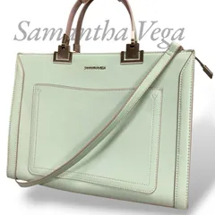 【MY0752】Samantha Vega サマンサヴェガ 2way ハンドバッグ ショルダーバッグ PVC レザー ミントグリーン 肩掛け 手提げ 鞄 レディースのサムネイル