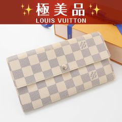新型 極美品 ルイヴィトン ダミエ アズール トレゾール 折り財布