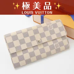 【極美品】 ルイヴィトン ダミエアズール ポルトフォイユ サラ 長財布 ホワイト系 (26-026)