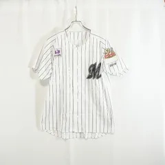 LOTTE ロッテ 2018 50th Anniversary ユニフォーム レプリカ 限定品 フリーサイズ ホワイト ピンストライプ 野球 応援グッズのサムネイル
