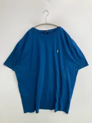 Polo by Ralph Lauren ポロバイラルフローレン Tシャツ/カットソー XXL ブルー 無地 ワンポイント ブランドロゴ 刺繍 ミドル丈 半袖 クルーネック(丸首) メンズ レディース