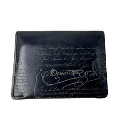 Berluti スクリットレザー マネークリップ ウォレット ブルー 財布