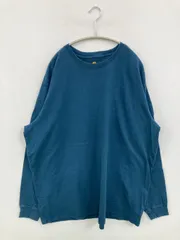 Carhartt カーハート Tシャツ/カットソー XL ブルー ブランドロゴ ミドル丈 長袖 クルーネック(丸首) メンズ