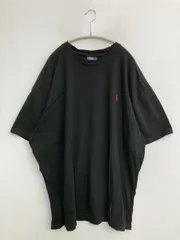 Polo by Ralph Lauren ポロバイラルフローレン Tシャツ/カットソー 2XB ブラック 無地 ワンポイント ブランドロゴ 刺繍 ミドル丈 半袖 クルーネック(丸首) メンズ レディース