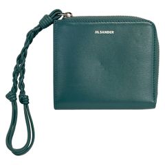 JIL SANDER L字ファスナー 財布 レザー ブルー 保存袋付 - メルカリ