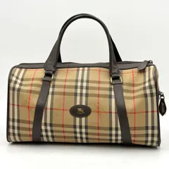 Burberry バーバリー ノバチェック ボストンバッグ ハンドバッグ トートバッグ キャンバス×レザー Burberry’s 出張旅行鞄 大容量◎のサムネイル