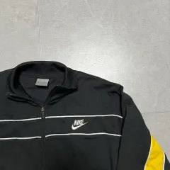 L 00s NIKE ブラック イエロー トラックジャージ トレーナー ジャージ