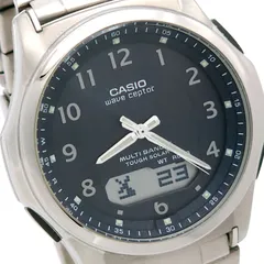 ★美品 CASIO カシオ ウェーブセプター WVA-M630 ソーラー電波 動作品 青