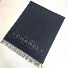 【美品】CHANEL シャネル カシミア 大判 マフラー ストール ココマーク