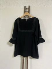 DimMoire【ディムモアール】おすましレース襟トップスBlack×White