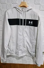 UNDER ARMOUR アンダーアーマー フード ジップアップ ウィンドブレーカー 白 M
