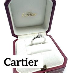 極美品 カルティエ リング ソリテール D0.30ct Pt950 8号 - メルカリ