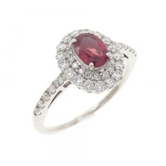 モザンビーク産非加熱ルビー0.693ct D0.52ct Pt900 リング - メルカリ