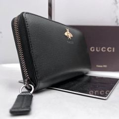 ◇美品◇グッチ アニマリエ ビー ラウンドジップ長財布 レザー 523667