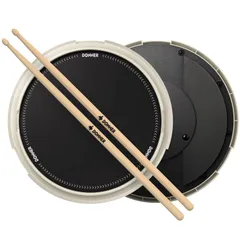 新品 Donner ドラム練習パッド 消音パッド トレーニングドラム 取り外し可能なボールボックス内蔵 楽譜 ドラムスティック付 学生 成人 初心者向け 12インチ 白のサムネイル