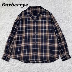 美品✨近年モデル】バーバリー オープンカラーシャツ メガチェック
