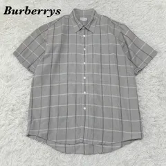 Burberry 半袖シャツ L-Large グレー チェック