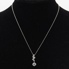 ✨高級感✨S925 ダブルクロス ネックレス CZダイヤ スターリングシルバー ✨高級感✨S925 ダブルクロス ネックレス CZダイヤ スターリング