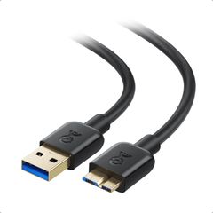 [New Arrival] 3.0 Micro USB 3.0 B Cable - Black - Compatible with HDD/SSD External Drives, USB-A to USB 0.9m, Micro USB 5Gbps Matters Cable