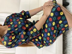 Christian Dior クリスチャンディオール ヴィンテージ 花柄 セットアップ ペプラム タイトスカート コットン100% マルチカラー 総柄 PRET-A-PORTER 9号 レトロ オールドディオールのサムネイル