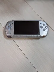 PSP-3000 シルバー 本体のみ 動作確認済み 裏蓋なし 背面キズあり