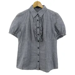 バーバリーブラックレーベル ブラウス シャツ トップス チェック柄 日本製 レディース 40サイズ グレー BURBERRY BLACK LABEL 【中古】のサムネイル