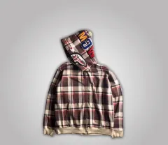A BATHING APE CHECK シャーク ジップアップ
