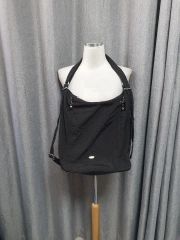 tkt811様RALPHLAURENナイロンクロコ型押ホーボーショルダーバッグ黒