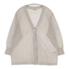 Pour Vous M.B-Pour Vous 新品 ハイツイストコットン 定価11880円 カーディガン グレージュ レディース プールヴー【中古】6-0517M∞のサムネイル