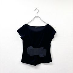 FOXEY NEW YORK ベロア カットソー ギャザー 黒 40 美品◎ - メルカリ