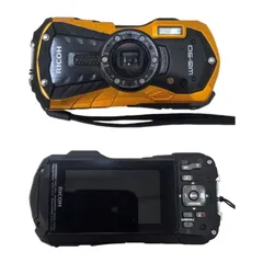 RICOH コンパクトデジタルカメラ WG-50 ボディのみ ブラック×オレンジ 動作確認済 【中古】 22605R37のサムネイル