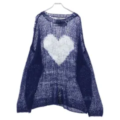 DAIRIKU (ダイリク) 23AW HEART MOHAIR KNIT PULLOVER ハートデザイン モヘア混 ニットセーター ブルー 23AW K-7のサムネイル